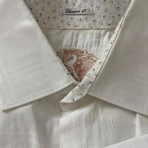 Bugatchi Shaped Fit Men's White Shirt